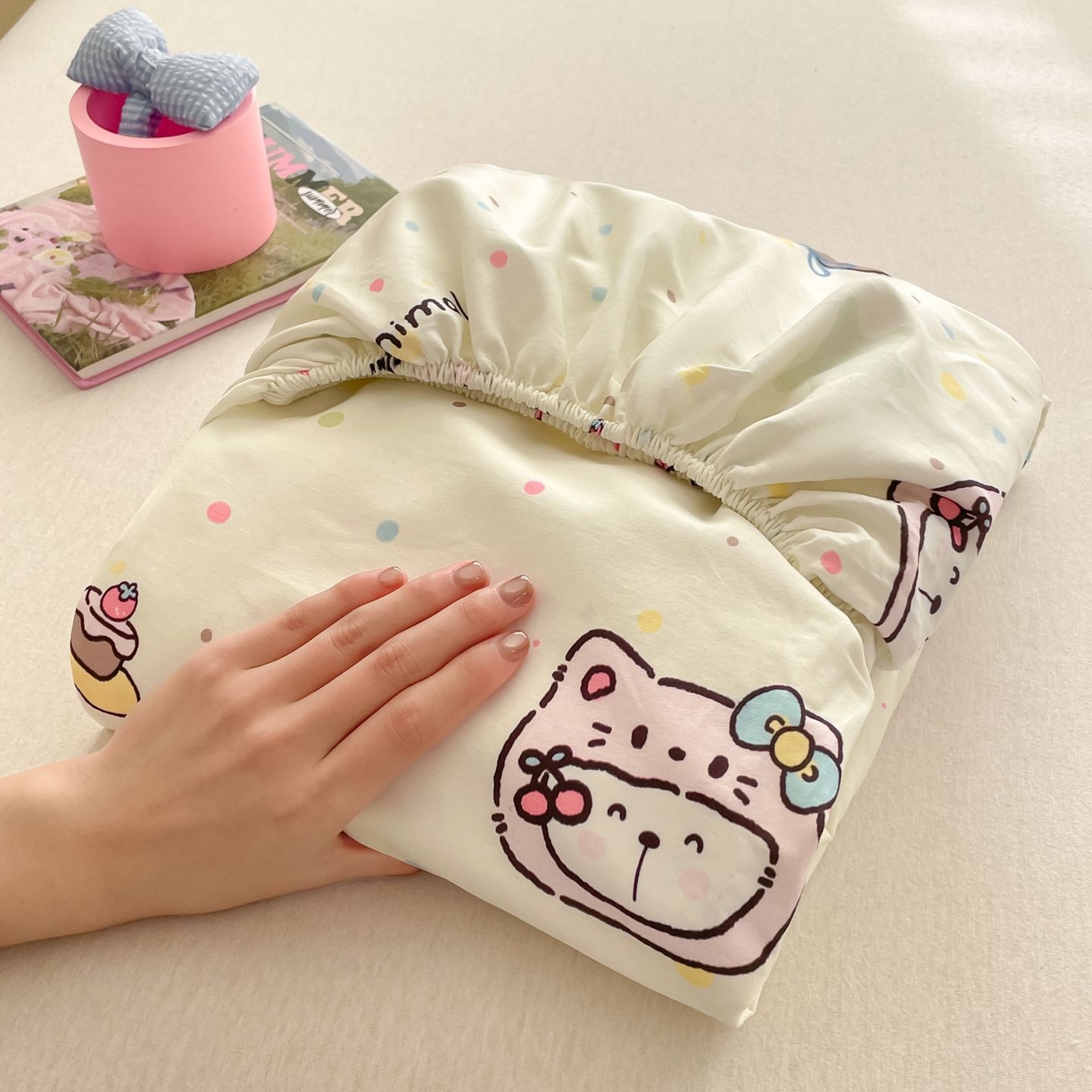 91家纺网 家纺一手货源 找家纺 （总）寻米 2026新款春夏全棉13070印花四件套单品系列-单床笠