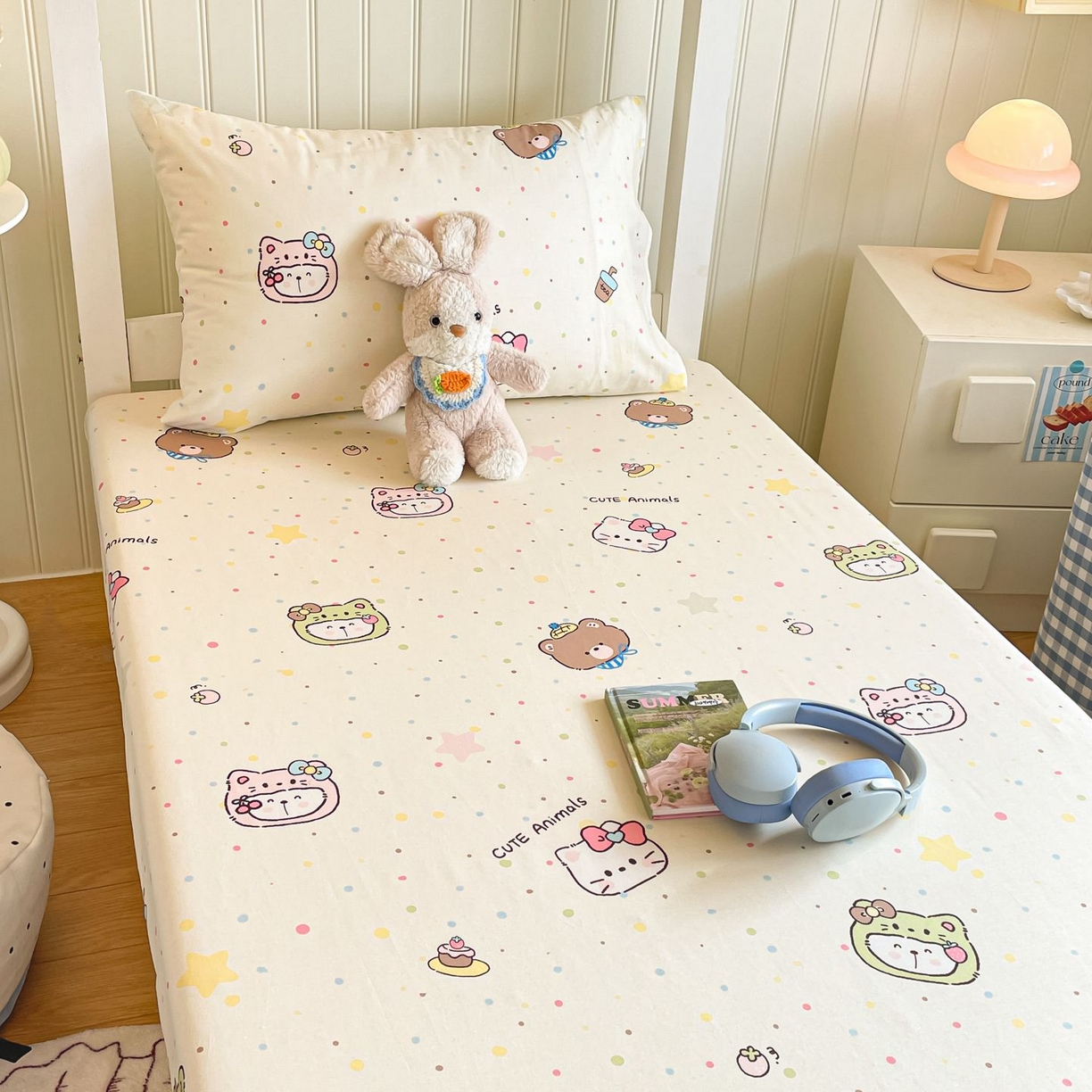 91家纺网 家纺一手货源 找家纺 寻米 2026新款春夏13070印花三件套单品系列-单床单 甜豆星球