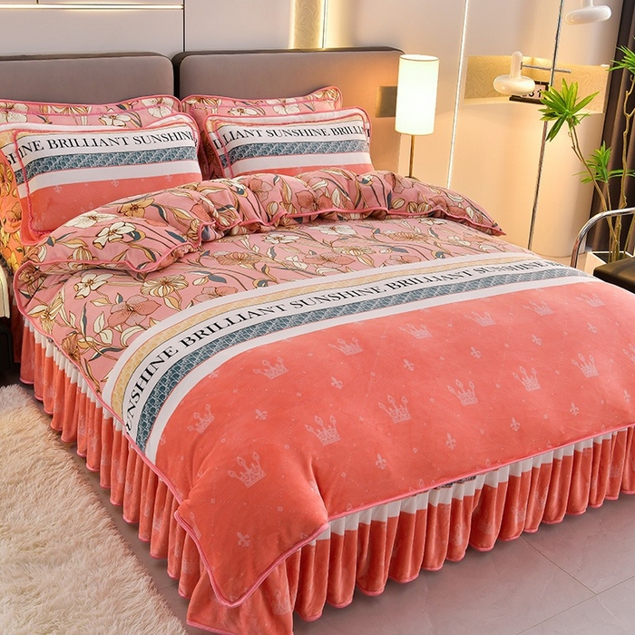 91家纺网 家纺一手货源 找家纺 （总）诺梵家纺 2025新款7斤高克重牛奶绒四件套