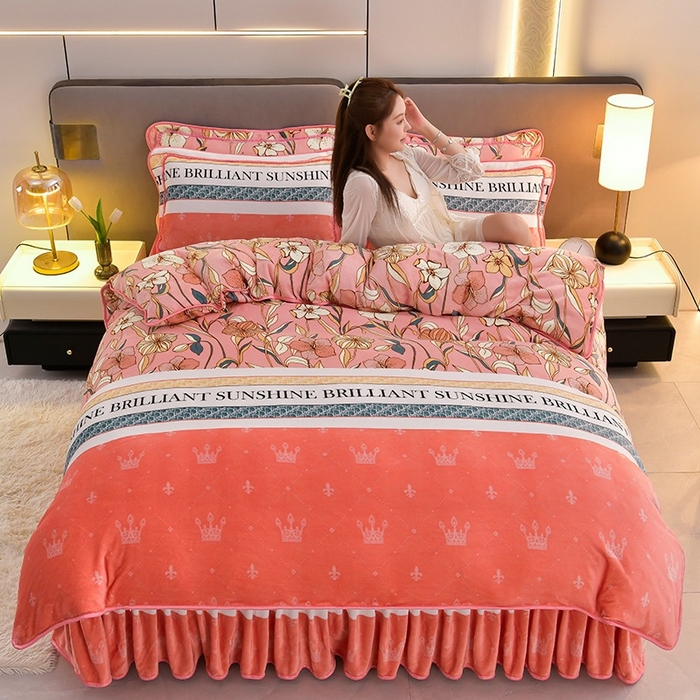 91家纺网 家纺一手货源 找家纺 （总）诺梵家纺 2025新款7斤高克重牛奶绒四件套