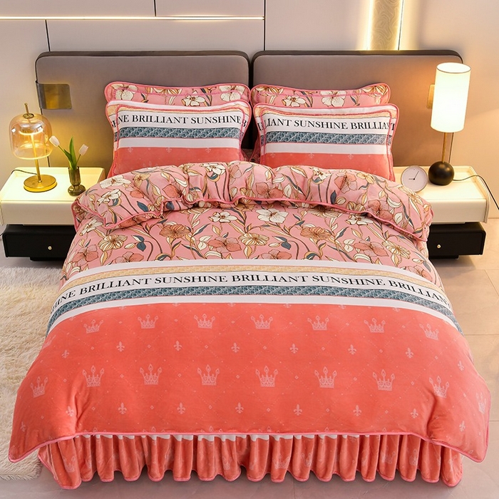 91家纺网 家纺一手货源 找家纺 （总）诺梵家纺 2025新款7斤高克重牛奶绒四件套