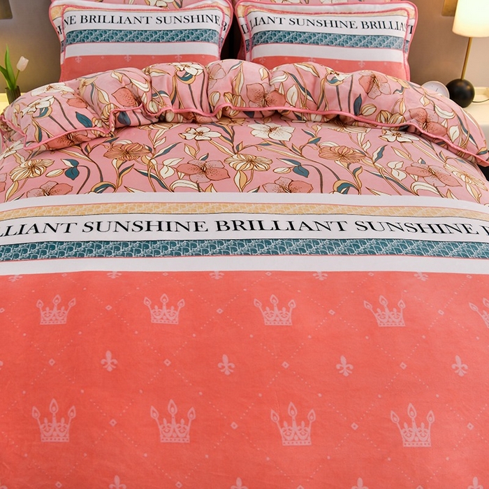 91家纺网 家纺一手货源 找家纺 （总）诺梵家纺 2025新款7斤高克重牛奶绒四件套