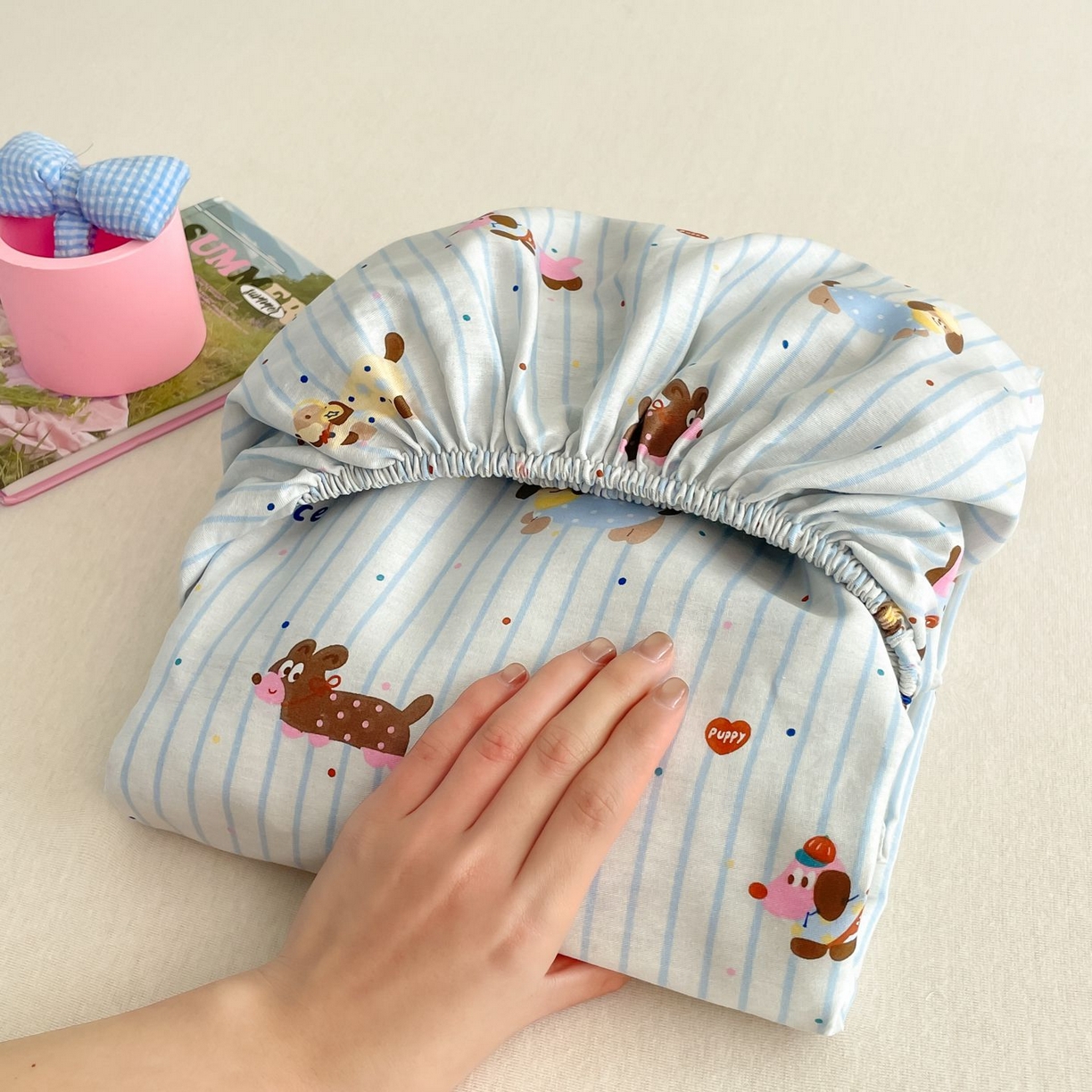 91家纺网 家纺一手货源 找家纺 （总）寻米 2026新款春夏全棉13070印花四件套单品系列-单床笠