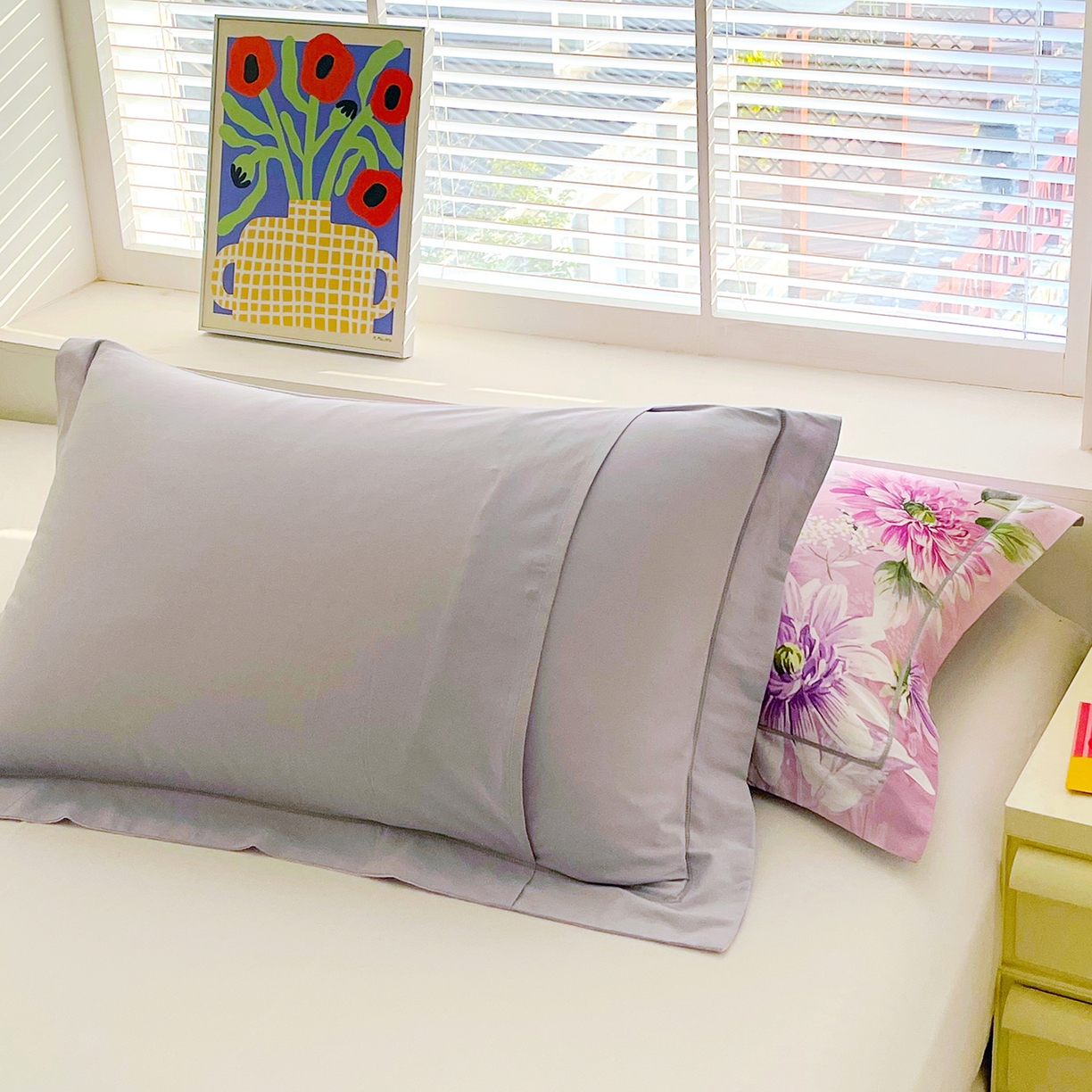 91家纺网 家纺一手货源 找家纺 （总）焱博家纺 2026新款13376全棉纯棉大版数码印花单枕套枕套单件