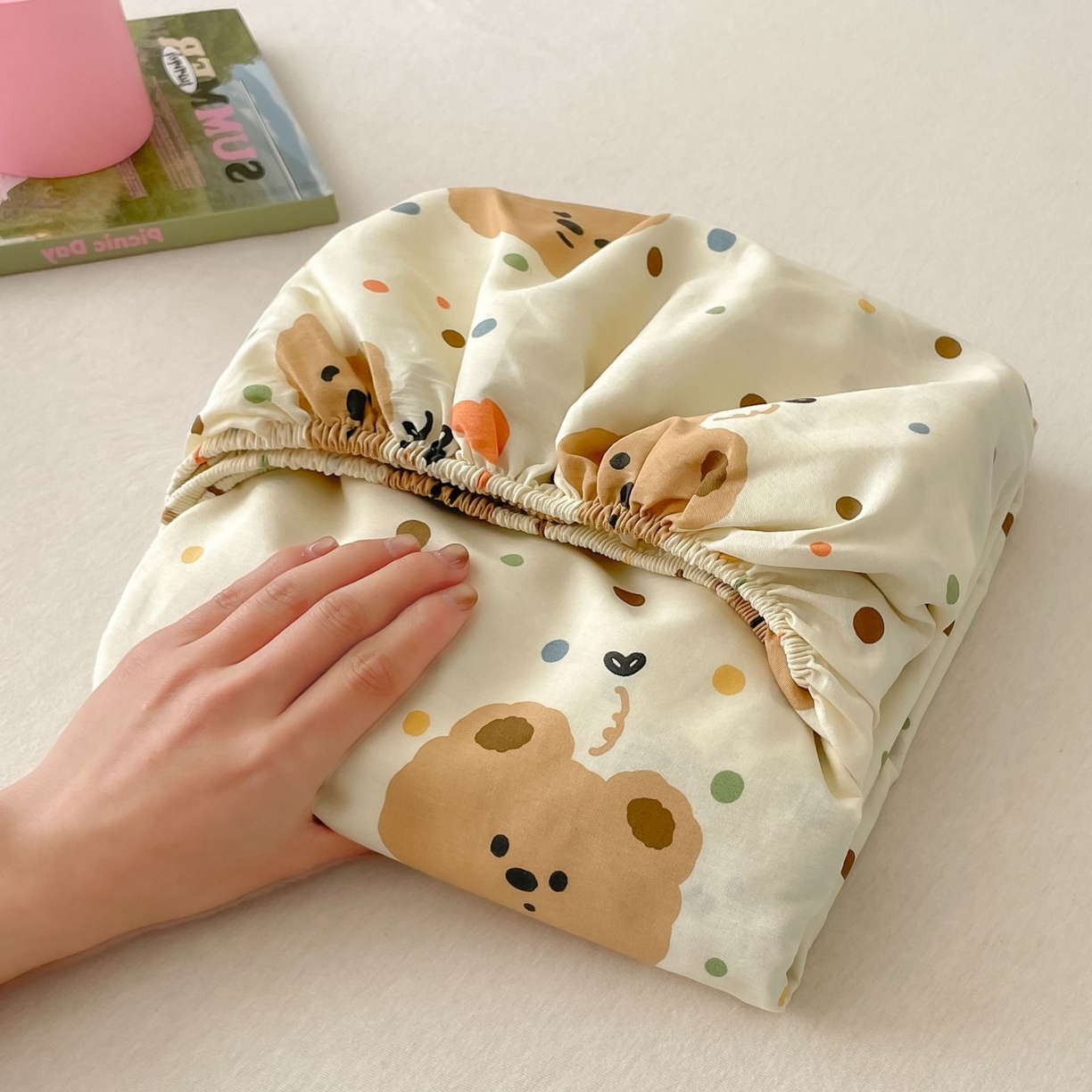 91家纺网 家纺一手货源 找家纺 （总）寻米 2026新款春夏全棉13070印花四件套单品系列-单床笠