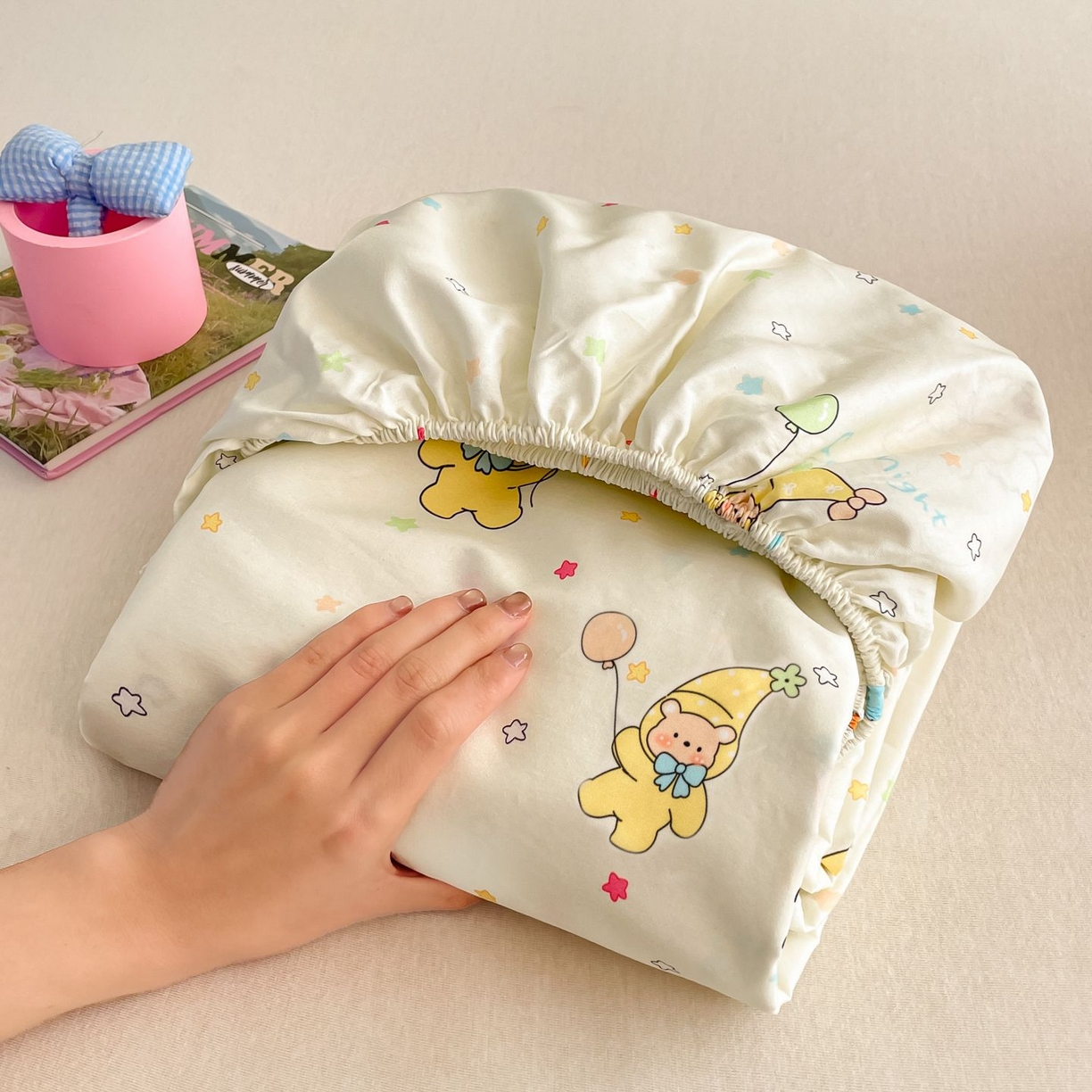 91家纺网 家纺一手货源 找家纺 （总）寻米 2026新款春夏全棉13070印花四件套单品系列-单床笠