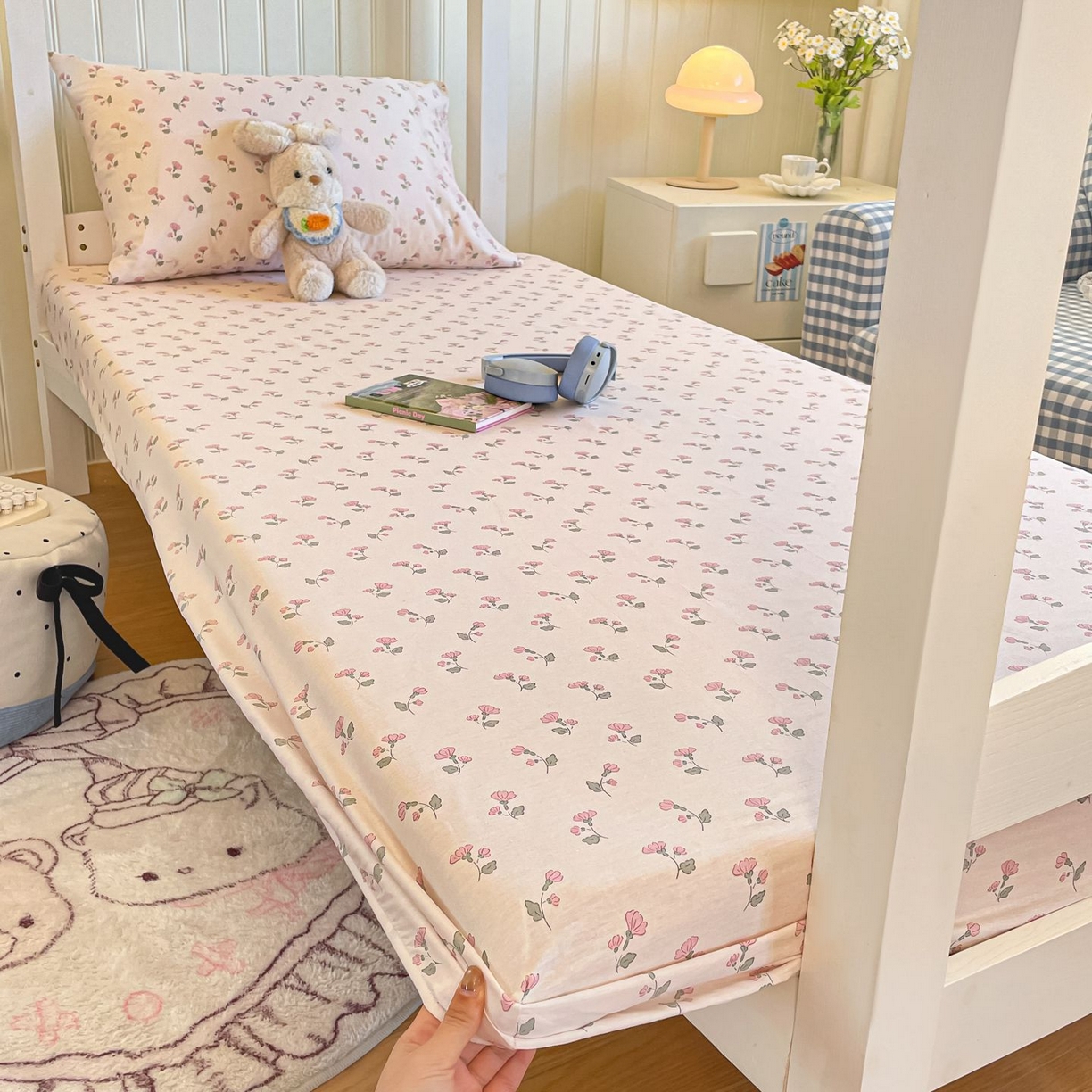 寻米 2026新款春夏13070印花三件套单品系列-单床笠 花漾