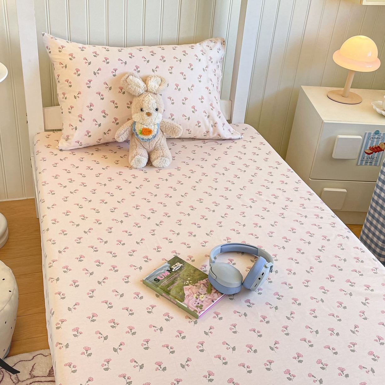 91家纺网 家纺一手货源 找家纺 寻米 2026新款春夏13070印花三件套单品系列-单床笠 花漾