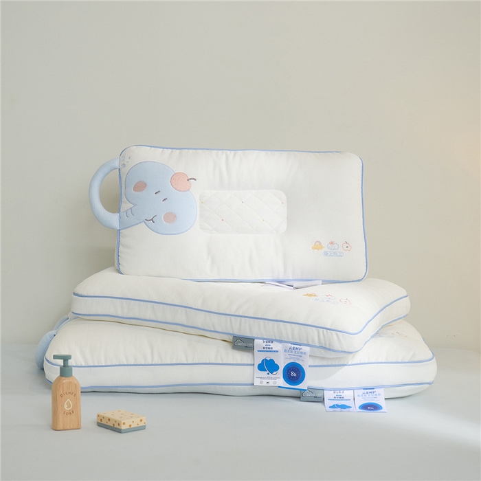 91家纺网 家纺一手货源 找家纺 （总）昕科 2026新款安抚小飞象亲子枕卡通大象儿童枕头学生小象动物枕芯贴布绣枕枕头枕芯