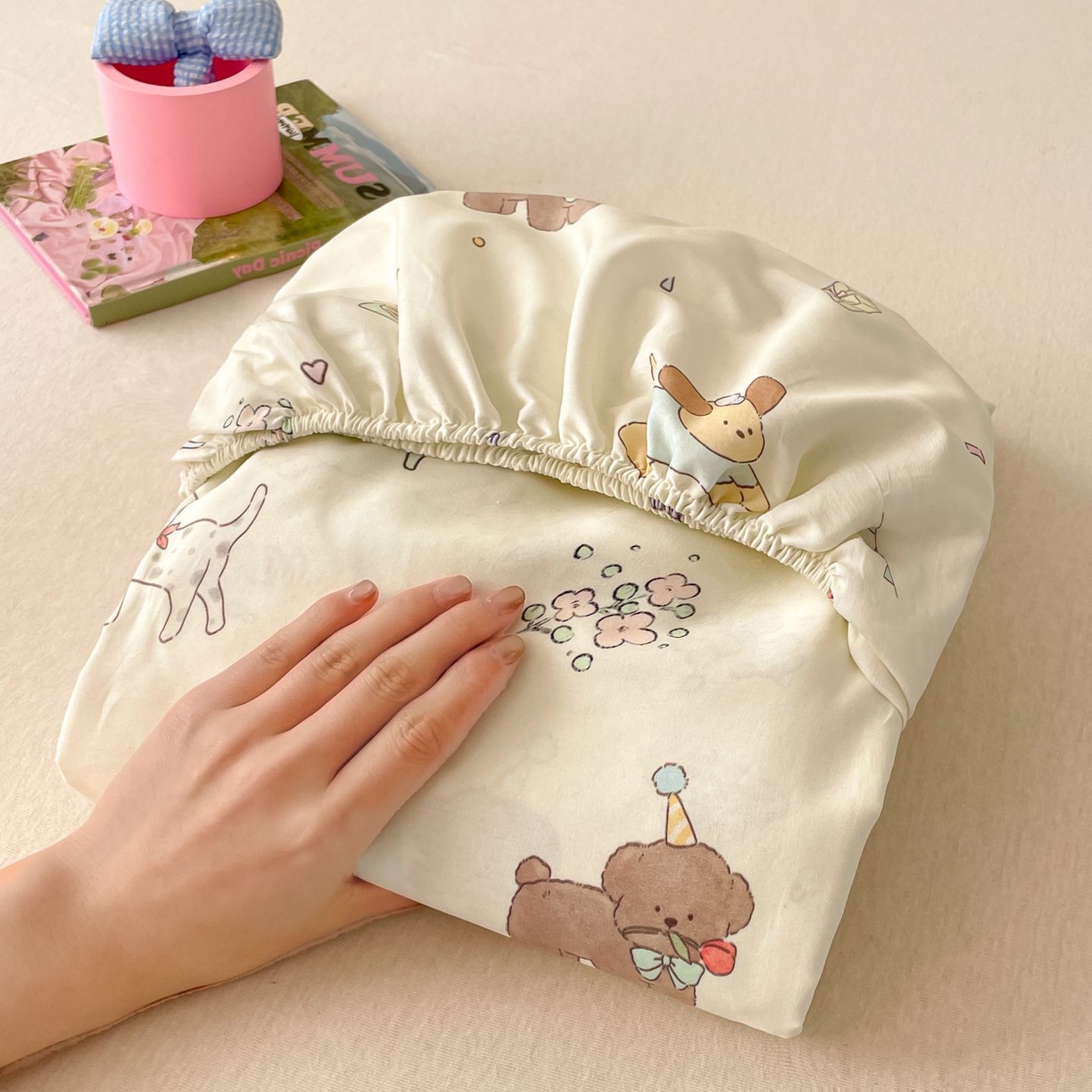 寻米 2026新款春夏全棉13070印花四件套单品系列-单床笠 理查的小伙伴