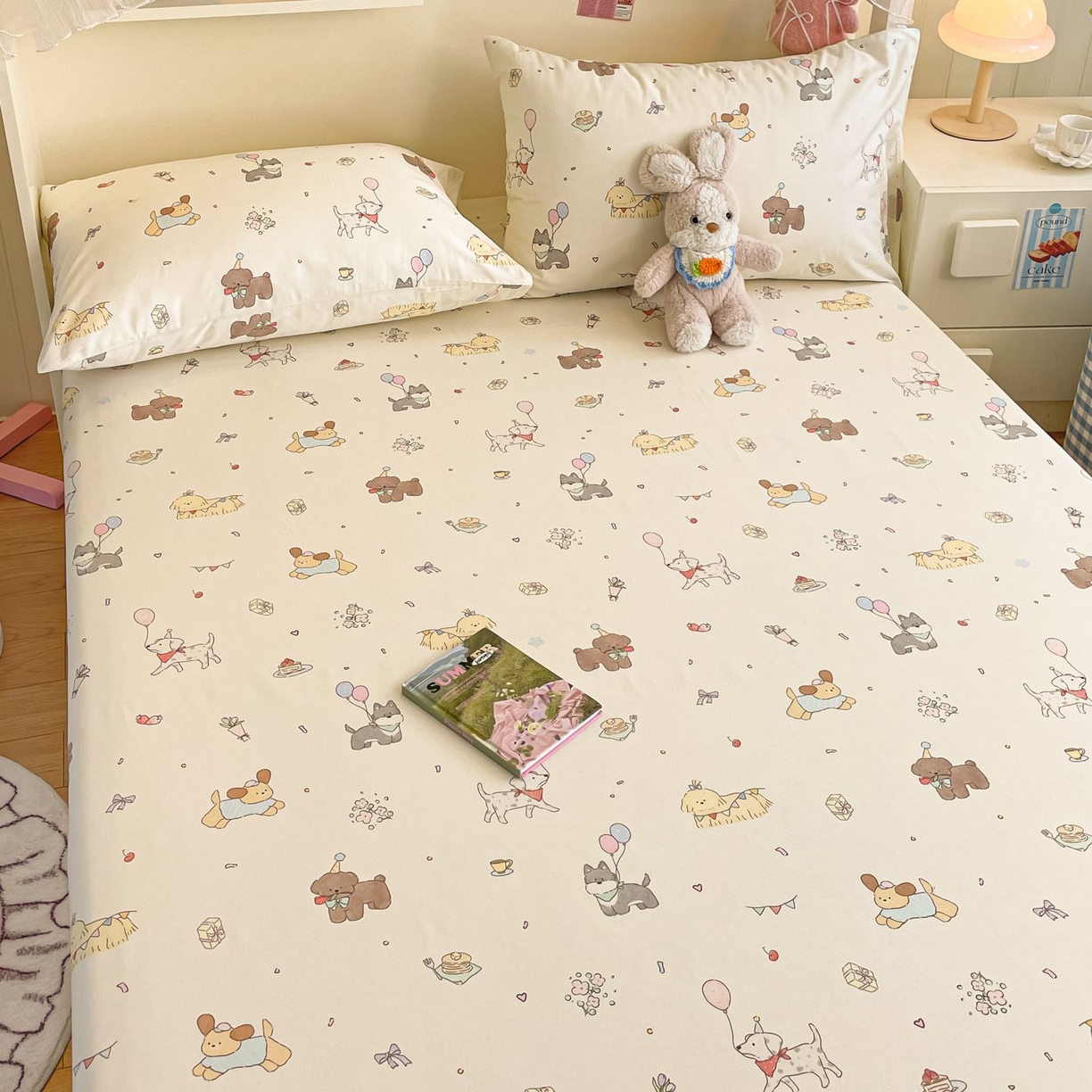 91家纺网 家纺一手货源 找家纺 寻米 2026新款春夏全棉13070印花四件套单品系列-单床笠 理查的小伙伴