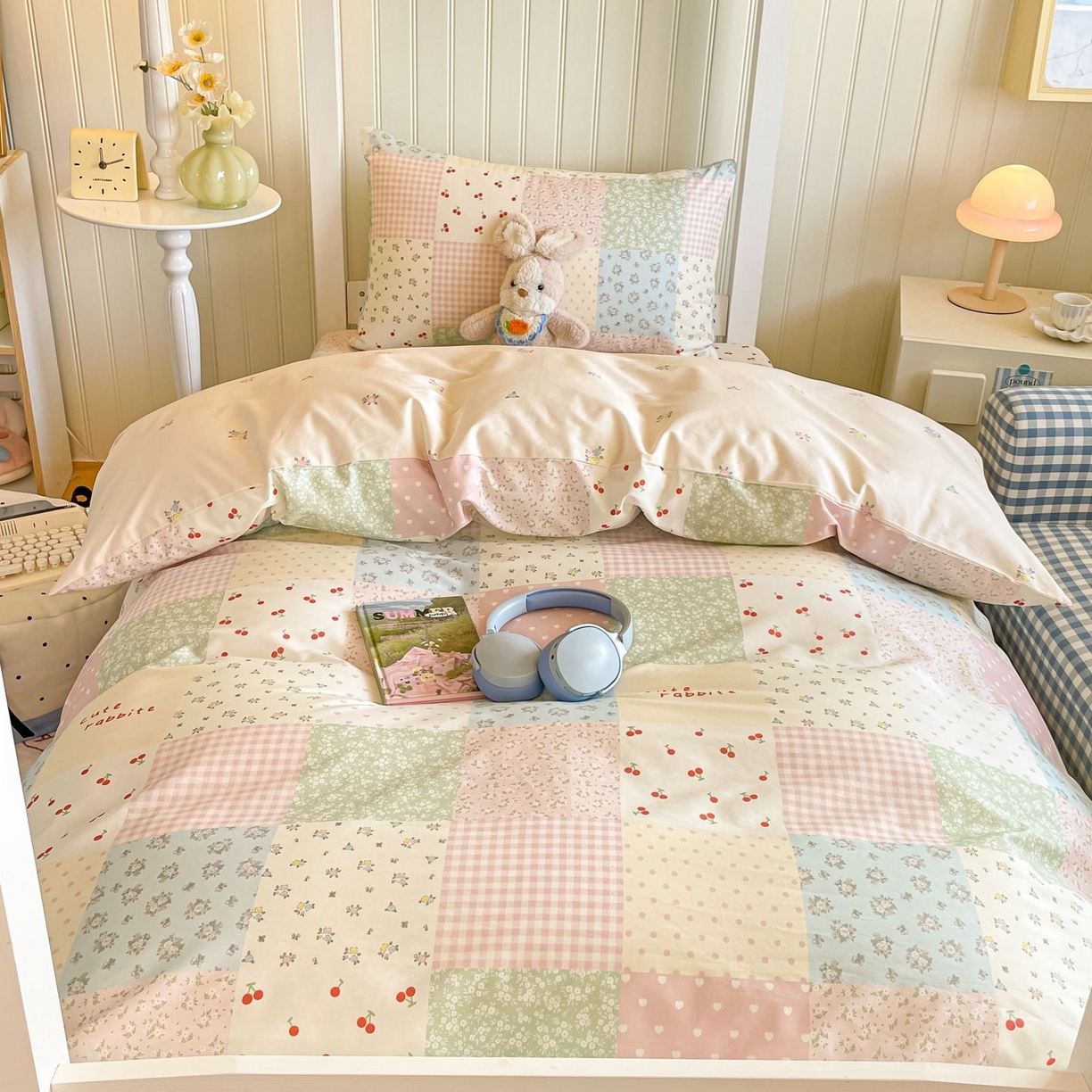 91家纺网 家纺一手货源 找家纺 寻米 2026新款春夏13070印花三件套单品系列-单床笠 美式田园