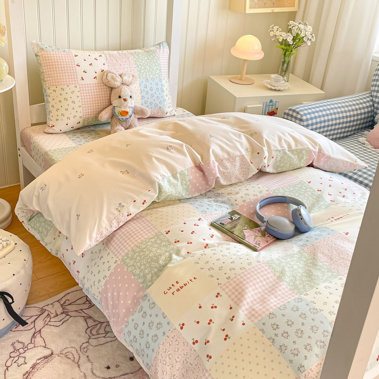 91家纺网 家纺一手货源 找家纺 寻米 2026新款春夏13070印花三件套单品系列-单床笠 美式田园