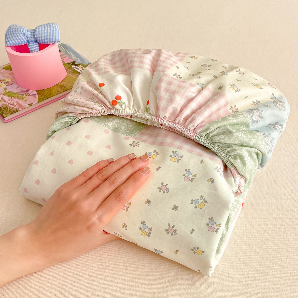 91家纺网 家纺一手货源 找家纺 寻米 2026新款春夏全棉13070印花四件套单品系列-单床笠 美式田园