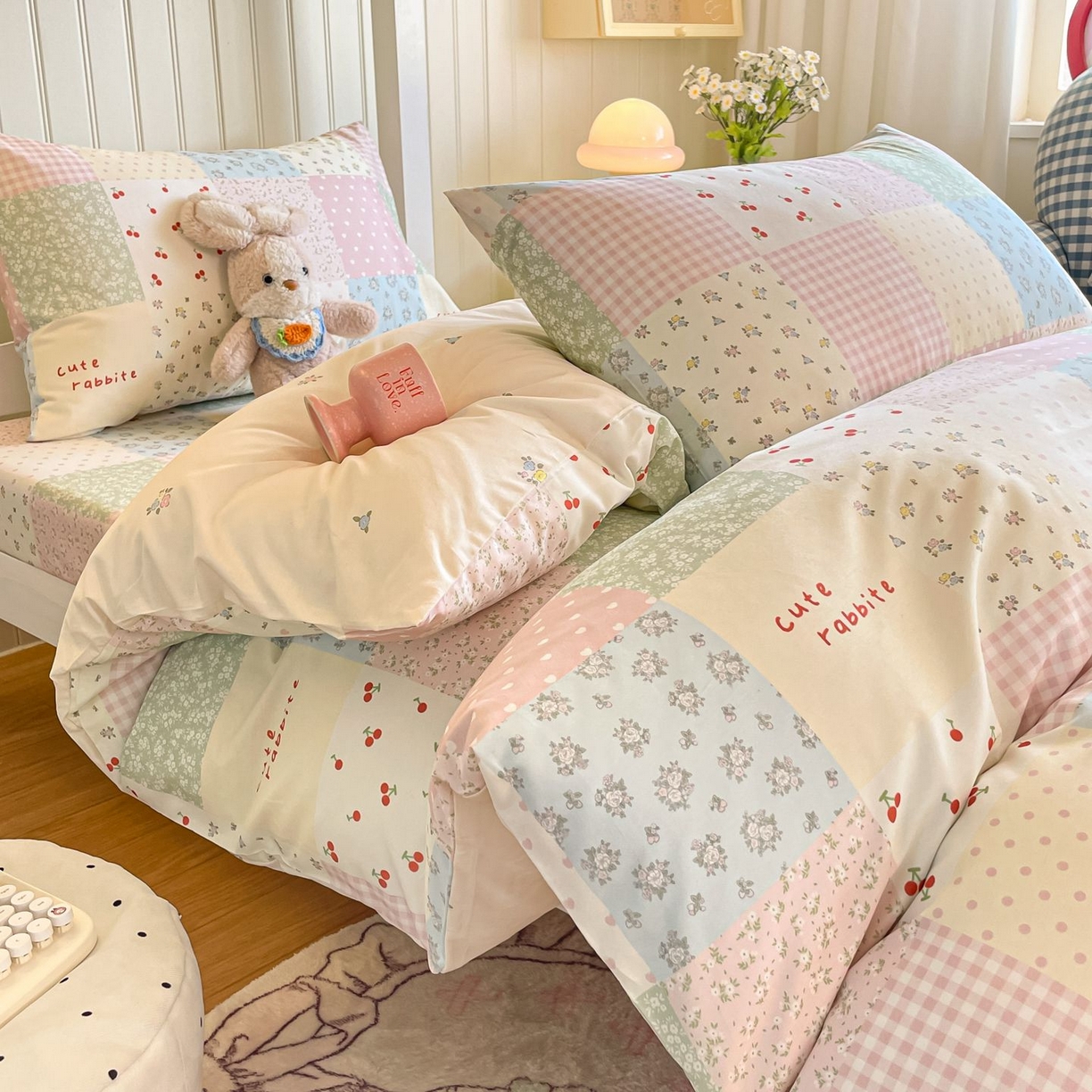 91家纺网 家纺一手货源 找家纺 寻米 2026新款春夏13070印花三件套单品系列-单床笠 美式田园