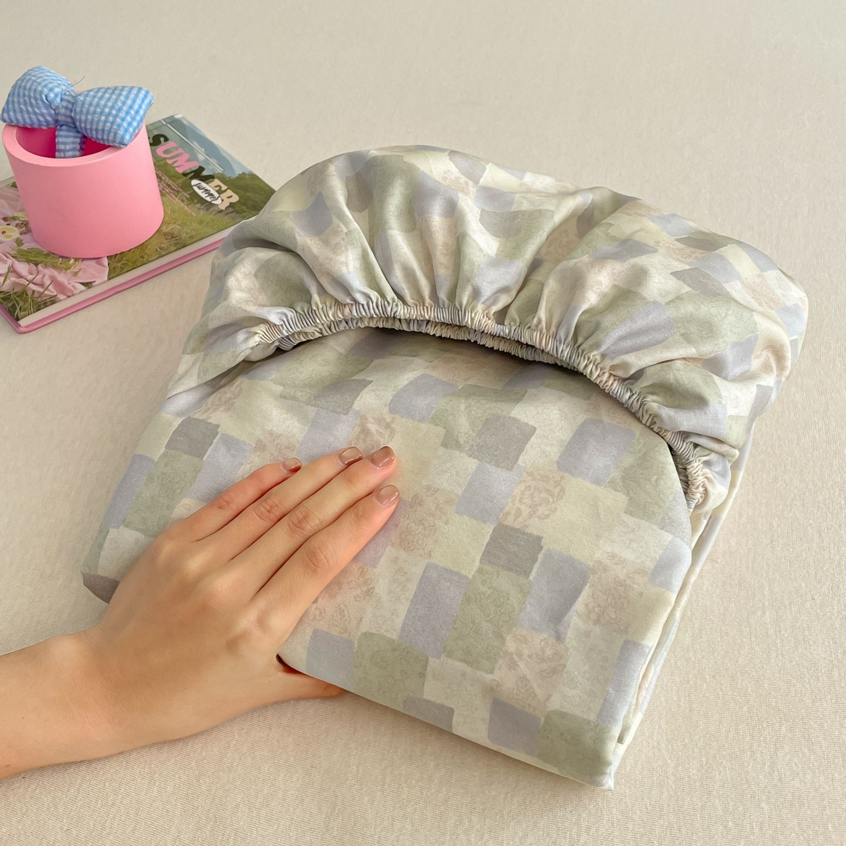 寻米 2026新款春夏全棉13070印花四件套单品系列-单床笠 唐顿庄园