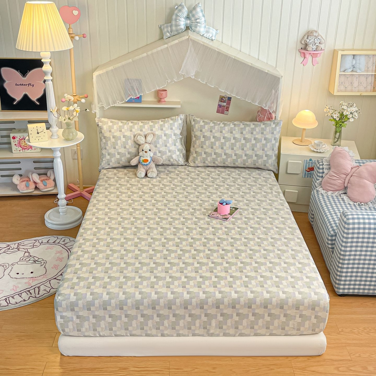 91家纺网 家纺一手货源 找家纺 寻米 2026新款春夏全棉13070印花四件套单品系列-单床笠 唐顿庄园