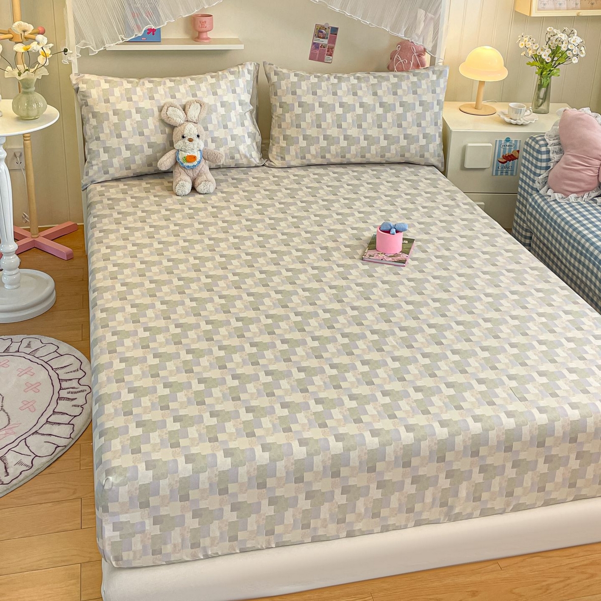 91家纺网 家纺一手货源 找家纺 寻米 2026新款春夏全棉13070印花四件套单品系列-单床笠 唐顿庄园