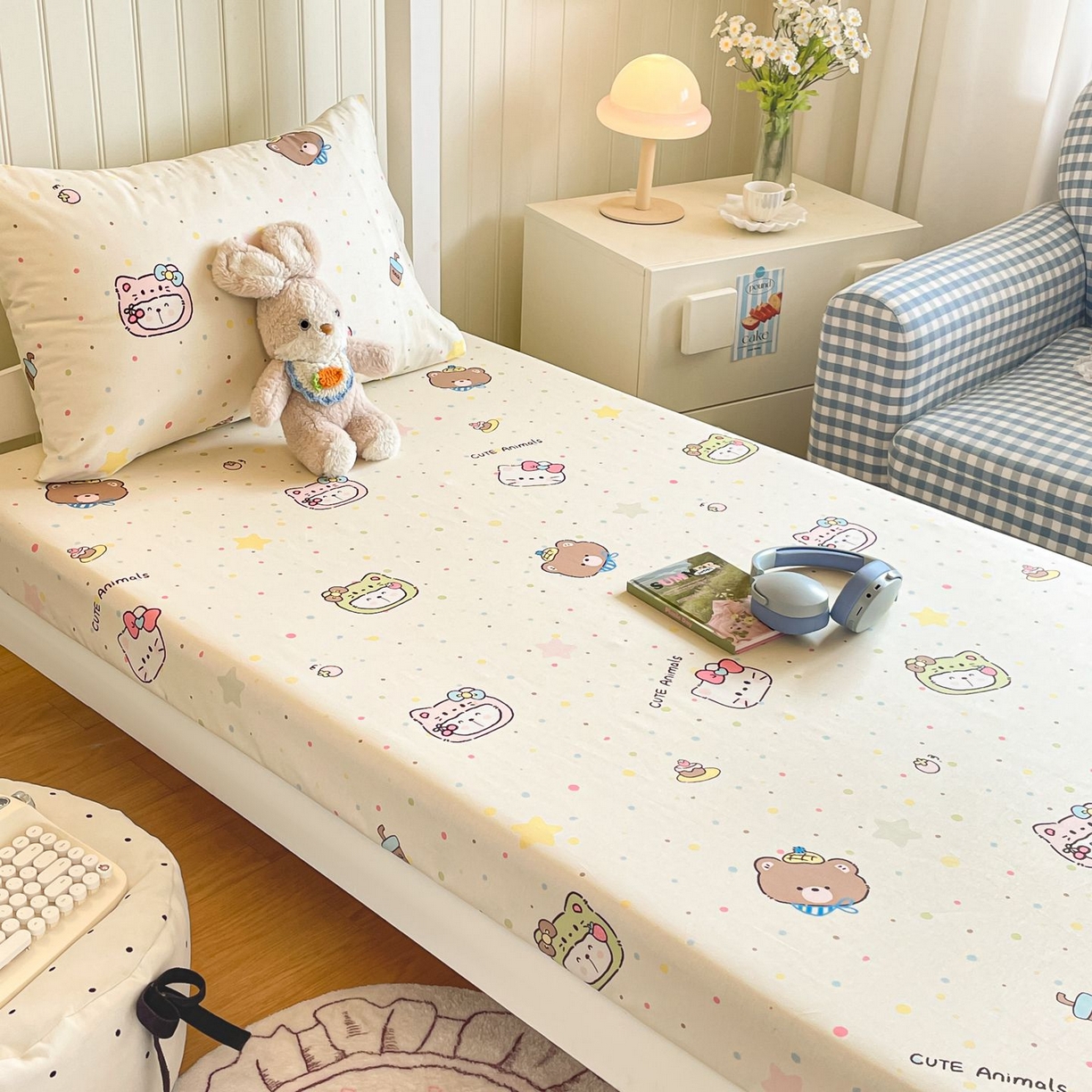 91家纺网 家纺一手货源 找家纺 寻米 2026新款春夏13070印花三件套单品系列-单床笠 甜豆星球