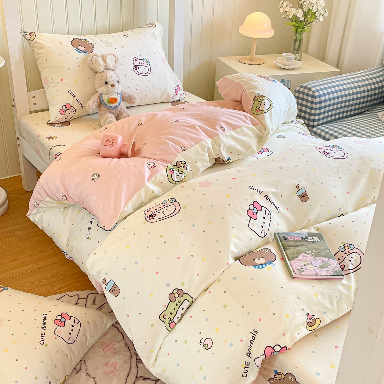 91家纺网 家纺一手货源 找家纺 寻米 2026新款春夏13070印花三件套单品系列-单床笠 甜豆星球