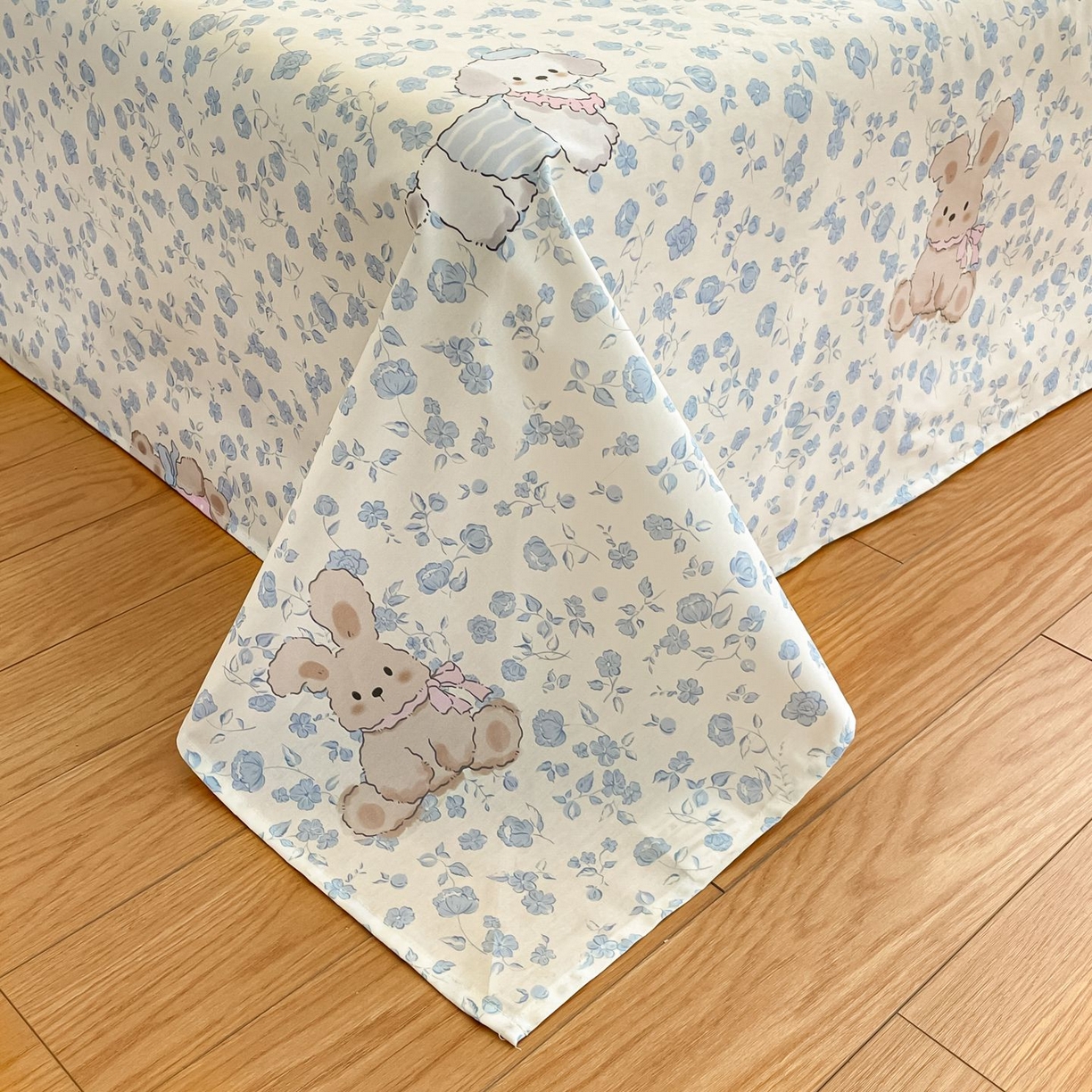 91家纺网 家纺一手货源 找家纺 寻米 2026新款春夏全棉13070印花四件套单品系列-单床笠 甜梦小熊