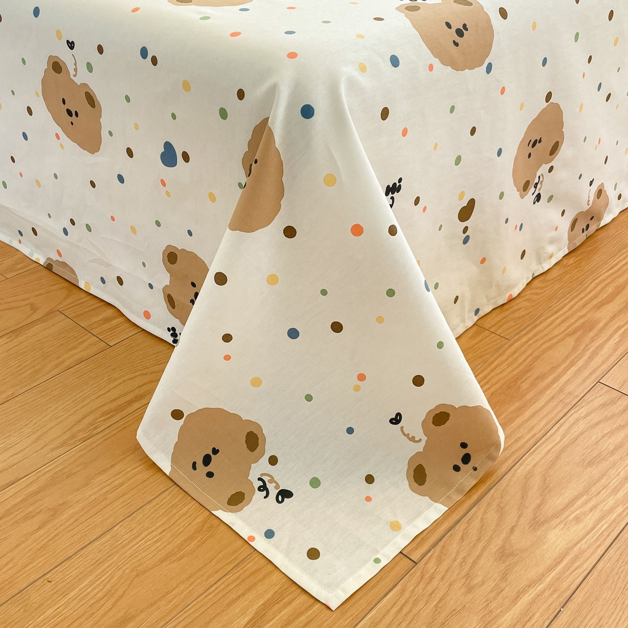 91家纺网 家纺一手货源 找家纺 寻米 2026新款春夏全棉13070印花四件套单品系列-单床笠 小熊软糖