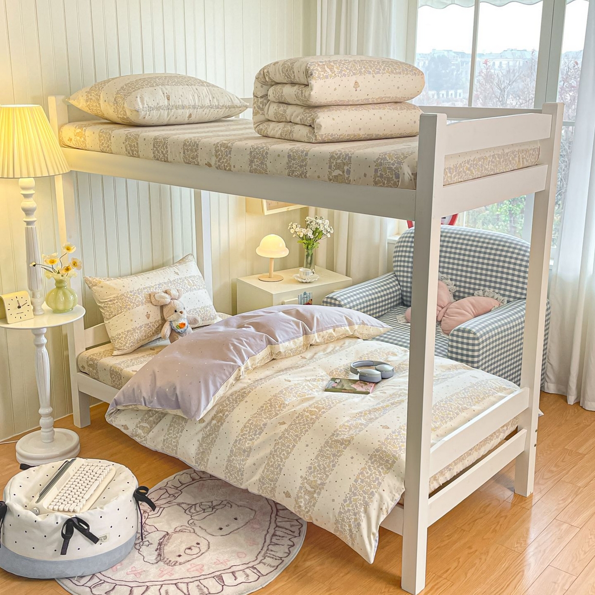 91家纺网 家纺一手货源 找家纺 寻米 2026新款春夏13070印花三件套单品系列-单床笠 小熊温蒂