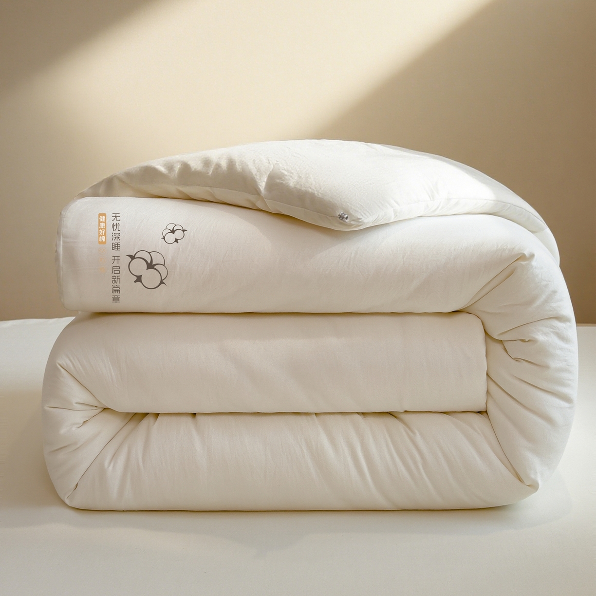 91家纺网 家纺一手货源 找家纺 （总）好尚居 2026新款纯色斜标木棉混合棉花被被子被芯