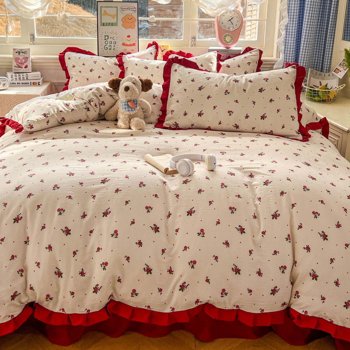 91家纺网 家纺一手货源 找家纺 （总）美梦家纺 2026春夏新款云感皱皱纱床盖四件套