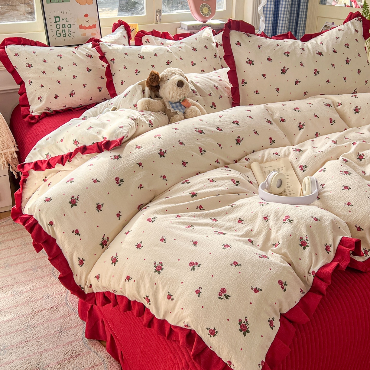 91家纺网 家纺一手货源 找家纺 （总）美梦家纺 2026春夏新款云感皱皱纱床盖四件套