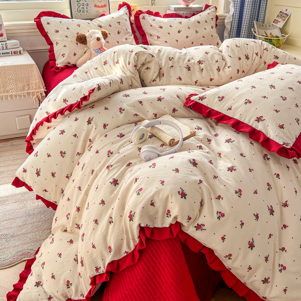 91家纺网 家纺一手货源 找家纺 （总）美梦家纺 2026春夏新款云感皱皱纱床盖四件套