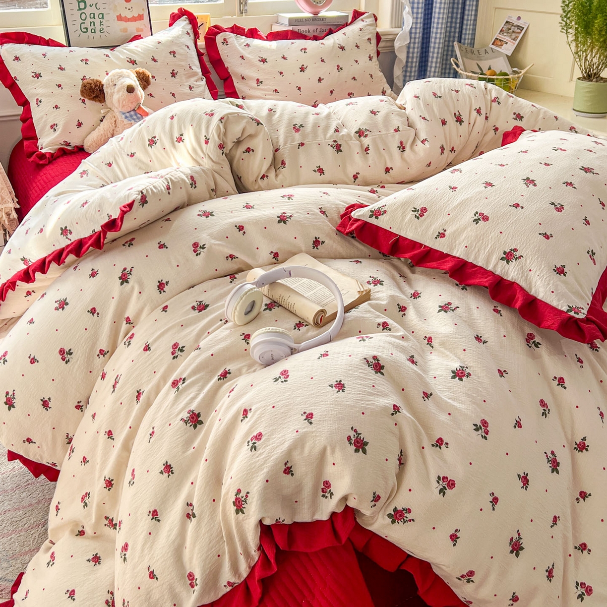 91家纺网 家纺一手货源 找家纺 （总）美梦家纺 2026春夏新款云感皱皱纱床盖四件套