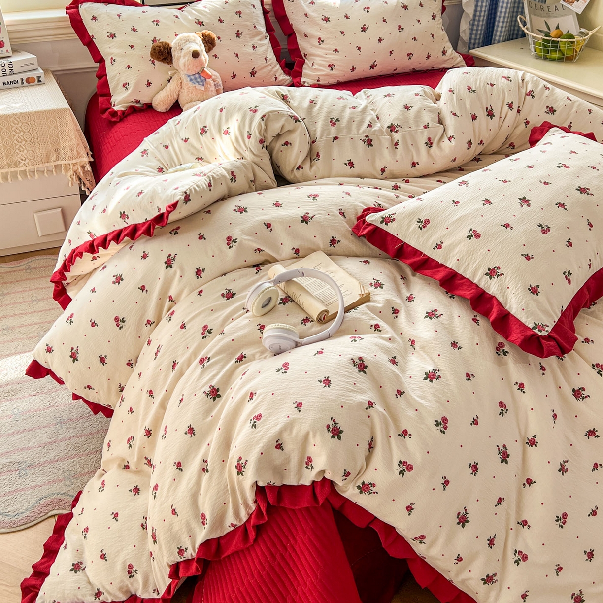 91家纺网 家纺一手货源 找家纺 （总）美梦家纺 2026春夏新款云感皱皱纱床盖四件套