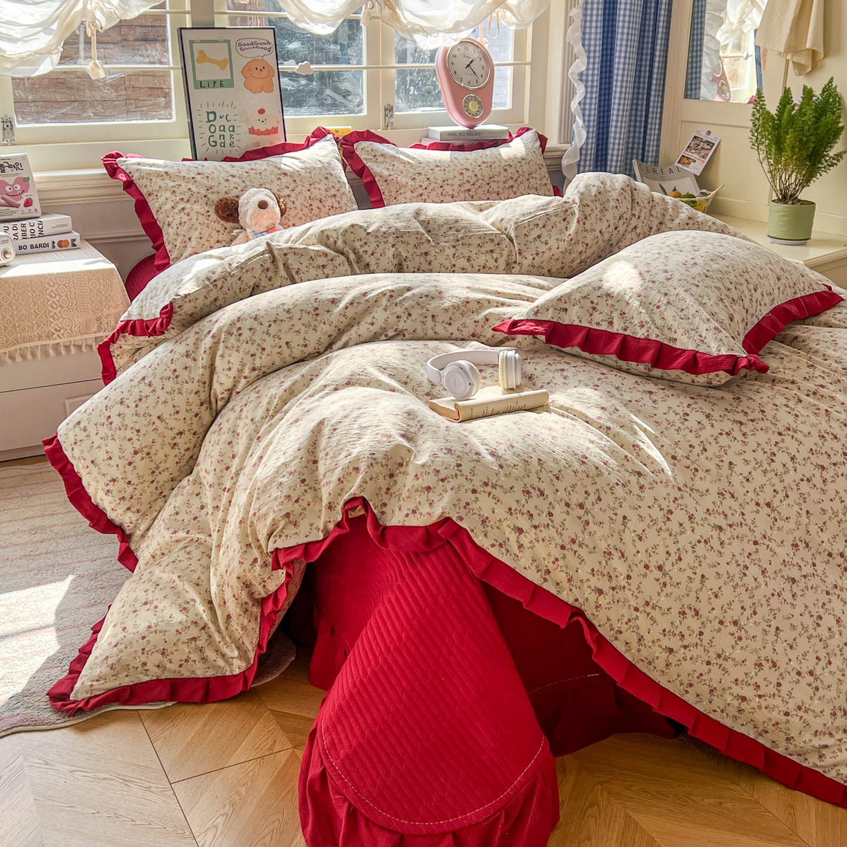 91家纺网 家纺一手货源 找家纺 （总）美梦家纺 2026春夏新款云感皱皱纱床盖四件套