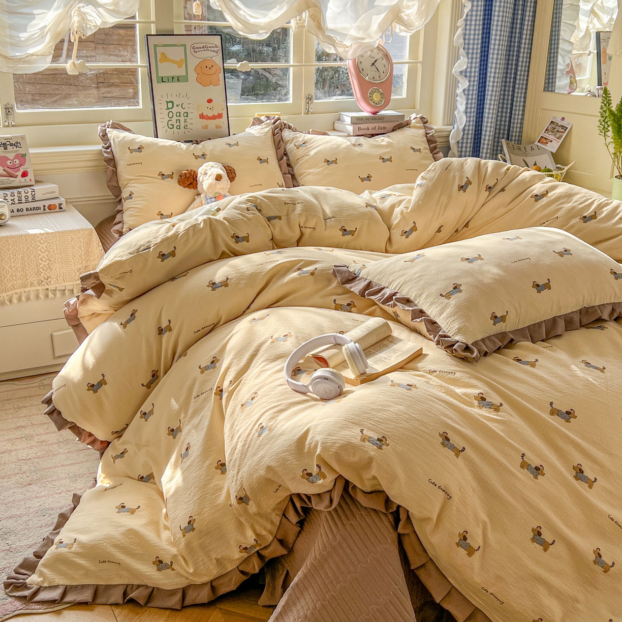 91家纺网 家纺一手货源 找家纺 （总）美梦家纺 2026春夏新款云感皱皱纱床盖四件套