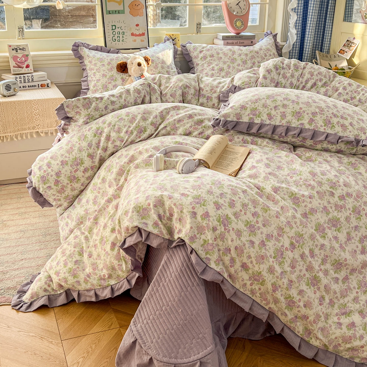 91家纺网 家纺一手货源 找家纺 （总）美梦家纺 2026春夏新款云感皱皱纱床盖四件套