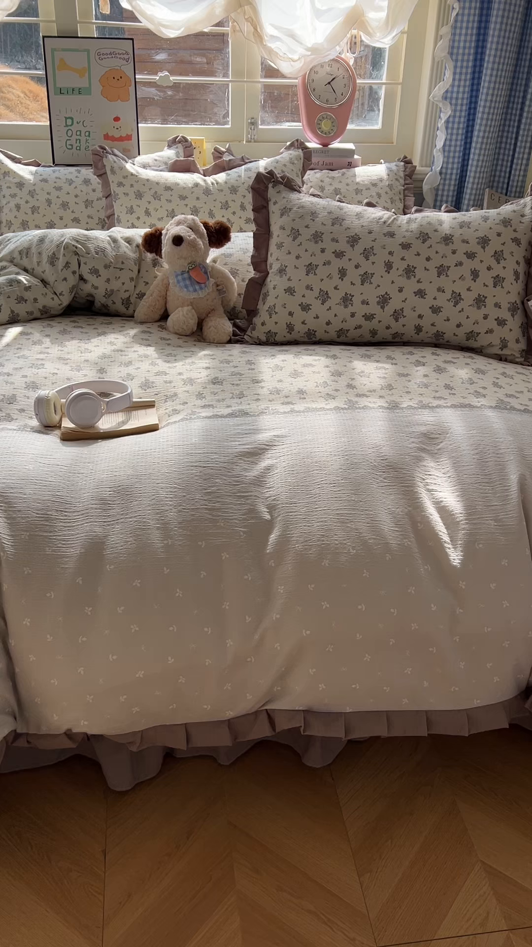 91家纺网 家纺一手货源 找家纺 美梦家纺 2026春夏新款云感皱皱纱床盖四件套 椿庭序