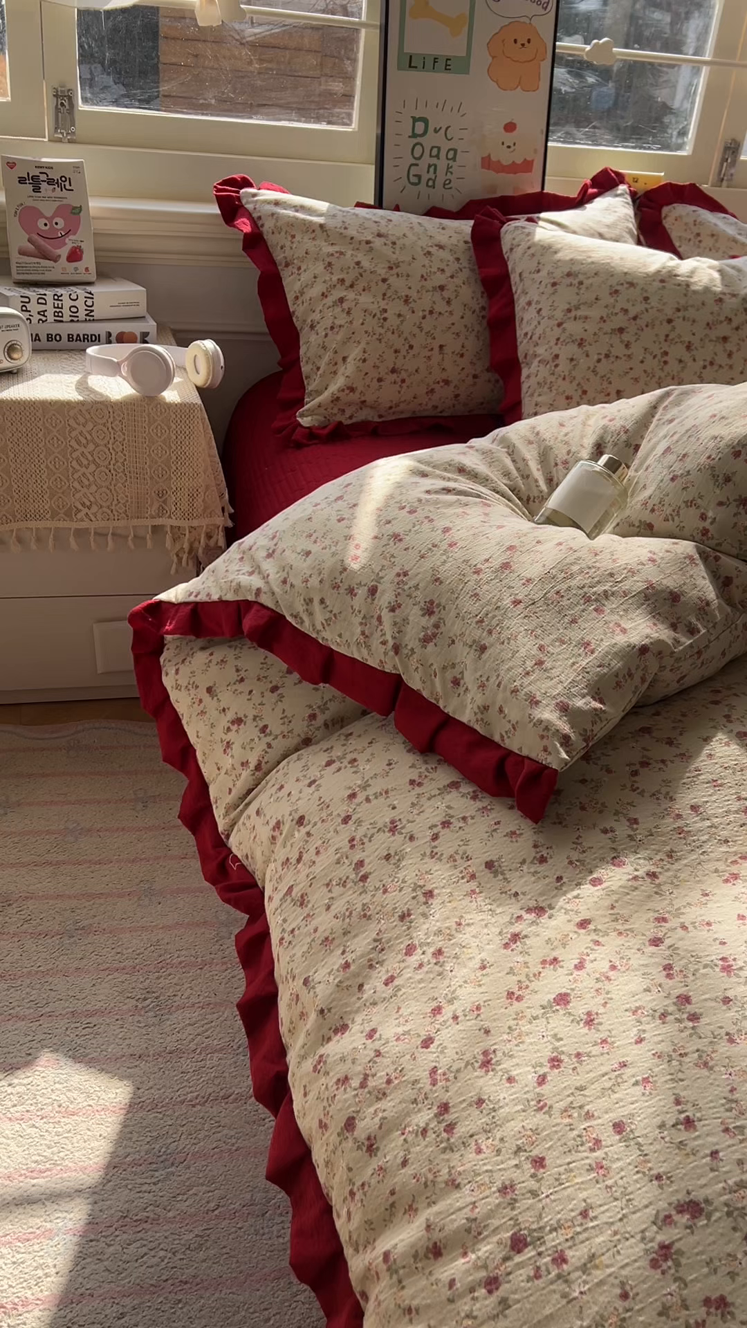 91家纺网 家纺一手货源 找家纺 美梦家纺 2026春夏新款云感皱皱纱床盖四件套 见花则喜