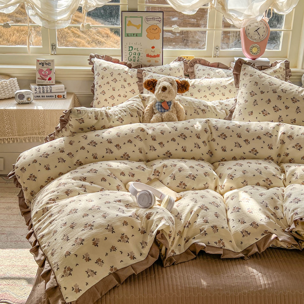 91家纺网 家纺一手货源 找家纺 美梦家纺 2026春夏新款云感皱皱纱床盖四件套 苏槿