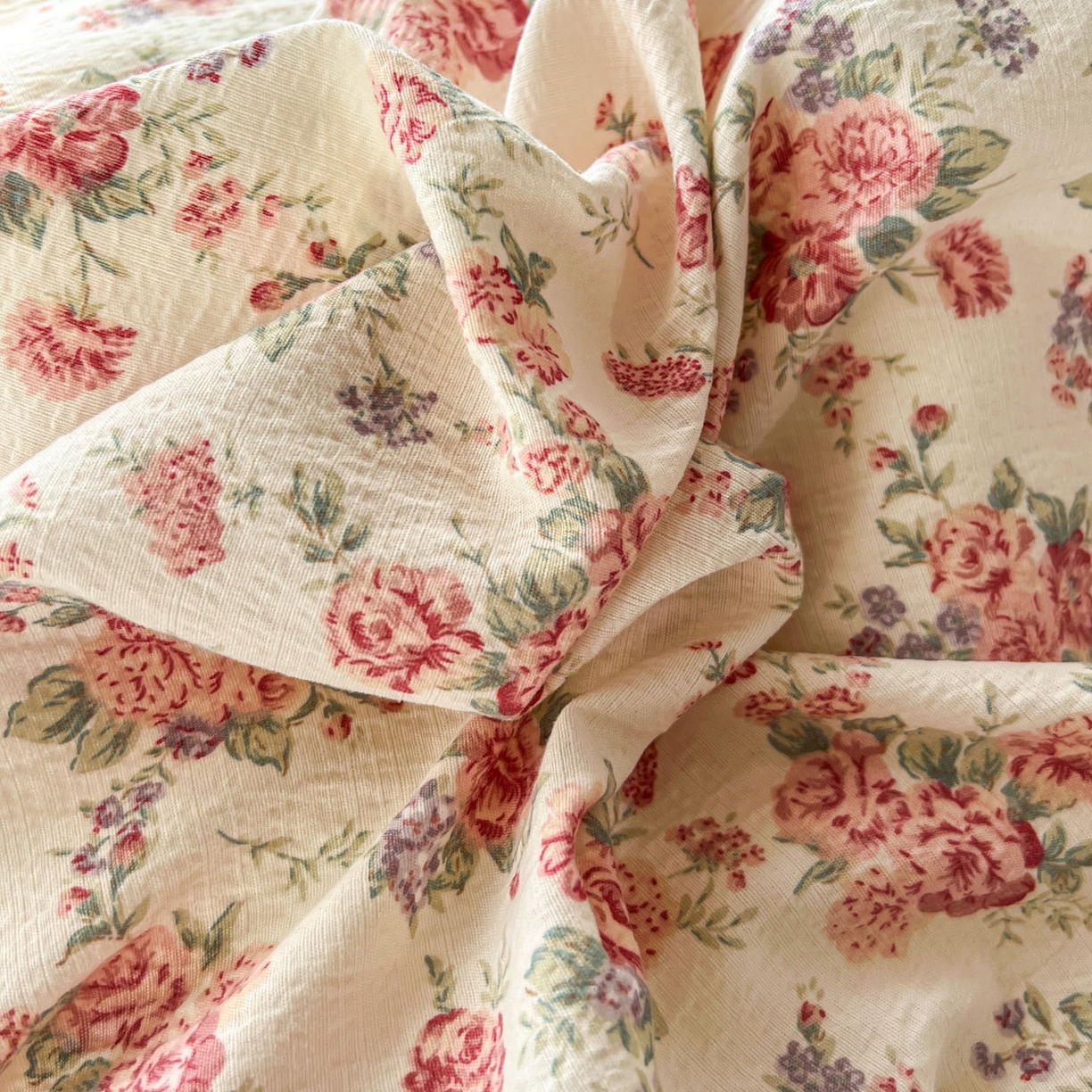 91家纺网 家纺一手货源 找家纺 美梦家纺 2026春夏新款云感皱皱纱床盖四件套 星眠云野