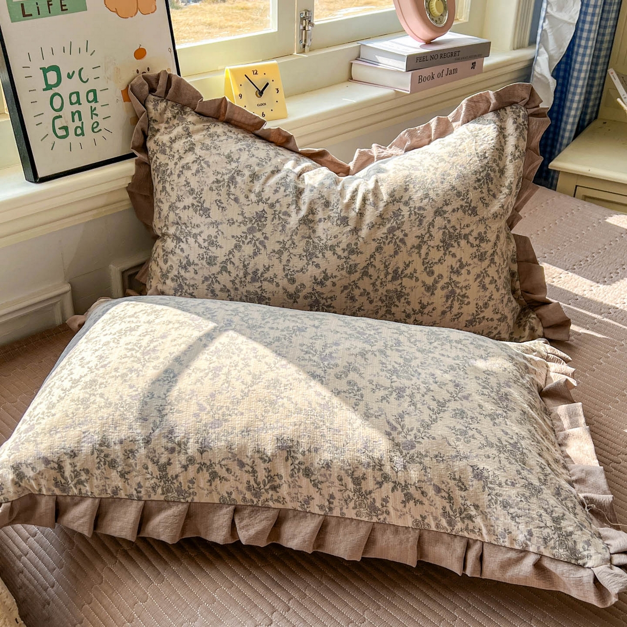 91家纺网 家纺一手货源 找家纺 美梦家纺 2026春夏新款云感皱皱纱床盖四件套 竹歆花语