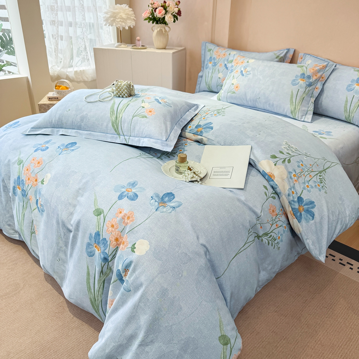 91家纺网 家纺一手货源 找家纺 （总）壹贝家纺 2026新款全棉磨毛四件套系列