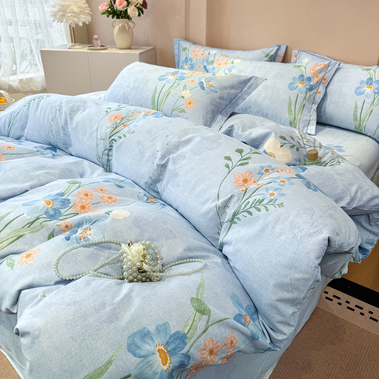 91家纺网 家纺一手货源 找家纺 （总）壹贝家纺 2026新款全棉磨毛四件套系列