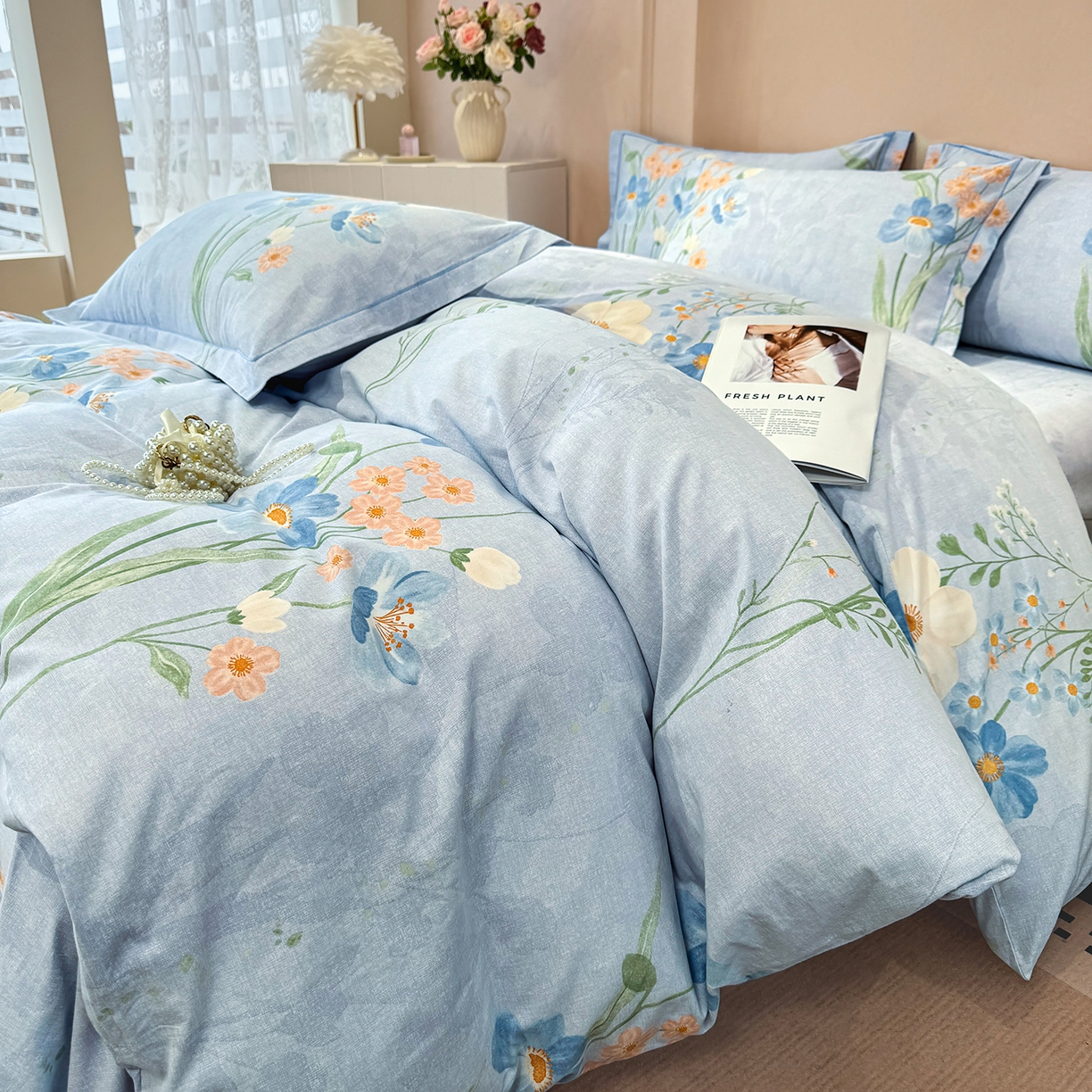 91家纺网 家纺一手货源 找家纺 （总）壹贝家纺 2026新款全棉磨毛四件套系列