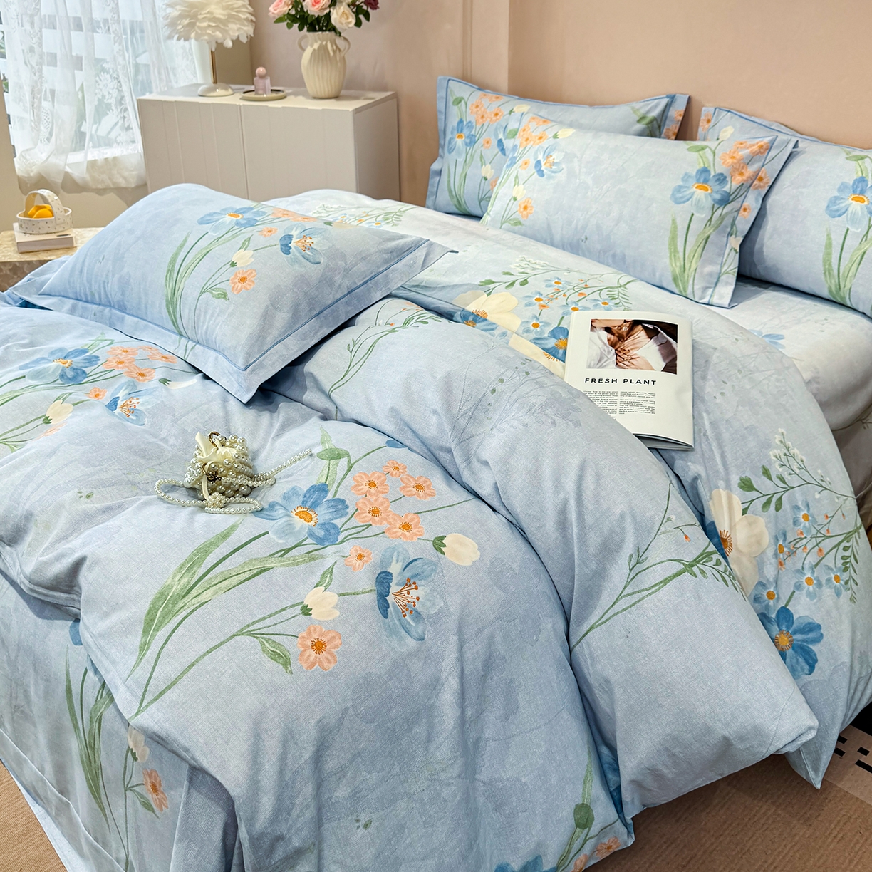 91家纺网 家纺一手货源 找家纺 （总）壹贝家纺 2026新款全棉磨毛四件套系列