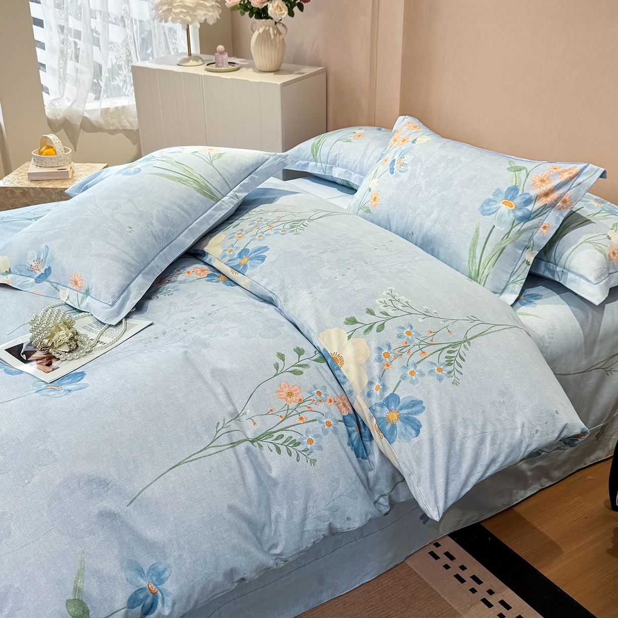 91家纺网 家纺一手货源 找家纺 （总）壹贝家纺 2026新款全棉磨毛四件套系列