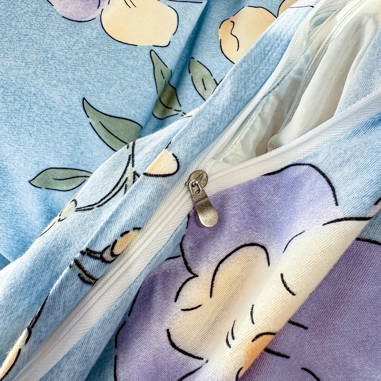 91家纺网 家纺一手货源 找家纺 壹贝家纺 2026新款全棉磨毛四件套系列 莫奈花园