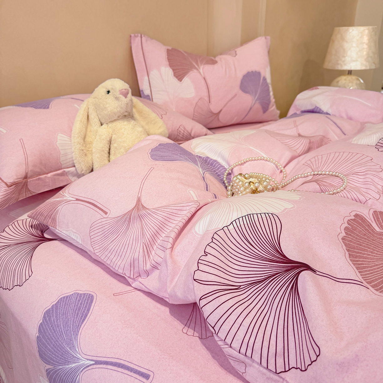 91家纺网 家纺一手货源 找家纺 壹贝家纺 2026新款全棉磨毛四件套系列 一叶知秋