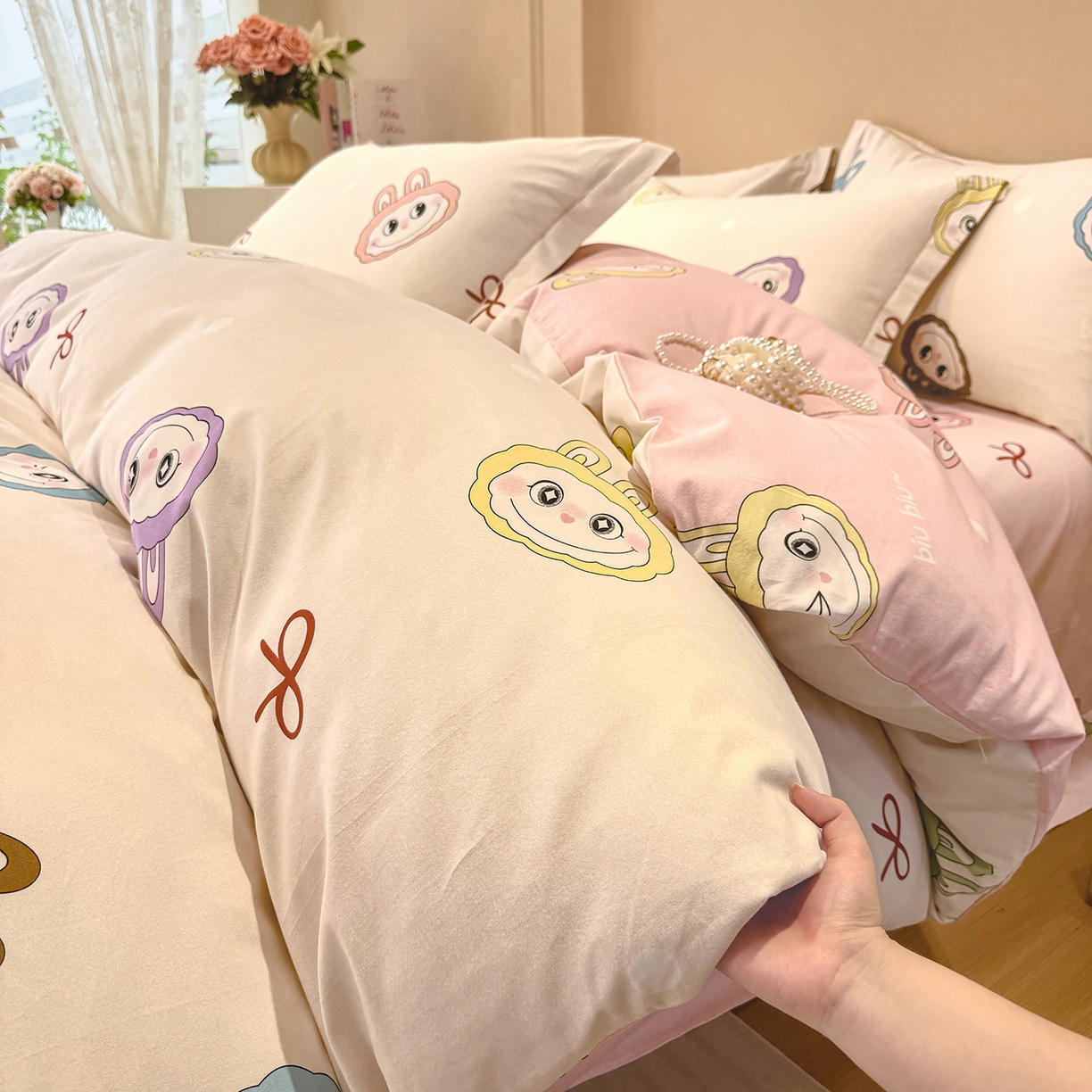 91家纺网 家纺一手货源 找家纺 壹贝家纺 2026新款全棉磨毛四件套系列 lbb米