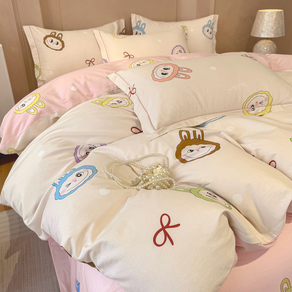 91家纺网 家纺一手货源 找家纺 壹贝家纺 2026新款全棉磨毛四件套系列 lbb米